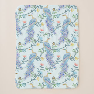 Beautiful Peacock Sherpa Blanket