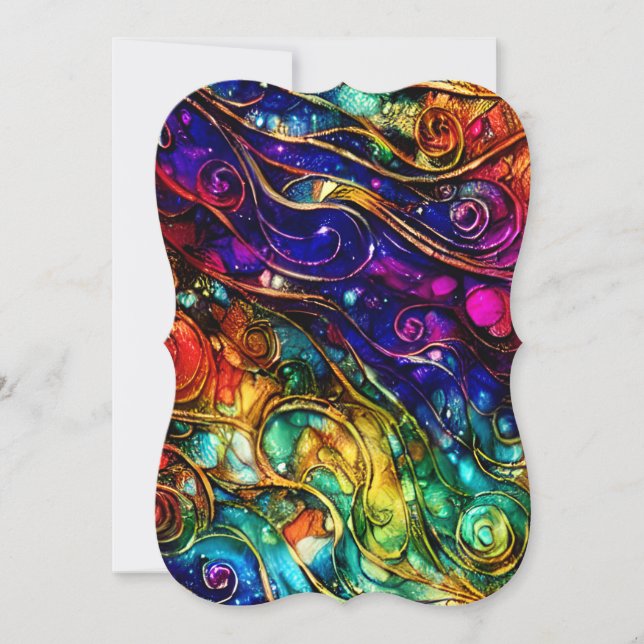 Beautiful Pearlescent Marble Stone Background Card (Front)