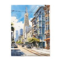 Beautiful pen and ink sketch of San Francisco