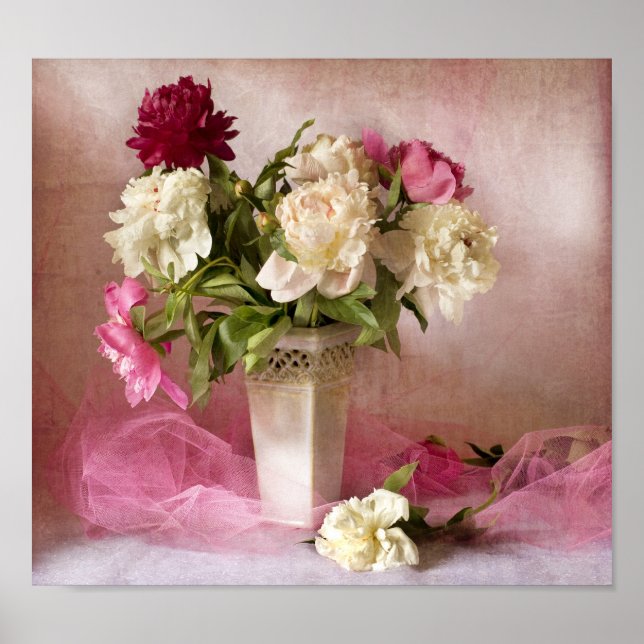Beautiful peonies canvas print (Front)
