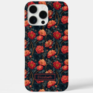 Beautiful Peonies Custom Name Iphone Case