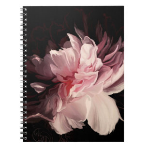 Beautiful peony flower notebook