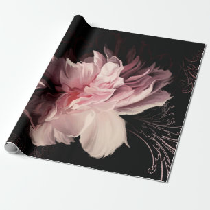 Beautiful peony flower wrapping paper