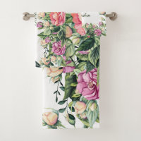 Beautiful Peony Flowers w/ Coloured Background Opt