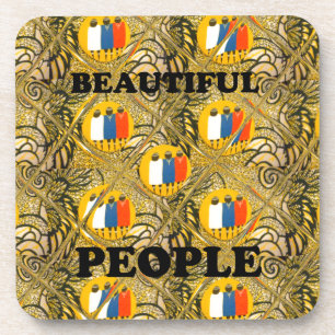 Beautiful People African Traditional Motif Colours Coaster