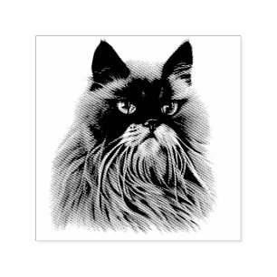 Beautiful Persian Cat Portrait Self-inking Stamp