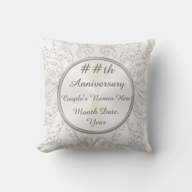 Beautiful Personalised Anniversary Gift Ideas Cushion (Front)