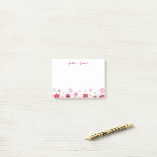 Beautiful Personalised Floral 4" x 3" Post-it Notes