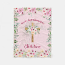 Beautiful Personalised GODDAUGHTER Pink Floral