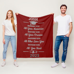 Beautiful Personalised Graduation Poem Fleece Blanket