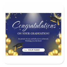 Beautiful personalised graduation sticker for 2026