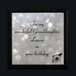 Beautiful Personalised Granddaughter Birthday Gift Box<br><div class="desc">Gorgeous Personalised Gift Box ' For my wonderful Granddaughter on her Birthday'</div>