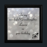 Beautiful Personalised Granddaughter Birthday Gift Box<br><div class="desc">Gorgeous Personalised Gift Box ' For my wonderful Granddaughter on her Birthday'</div>