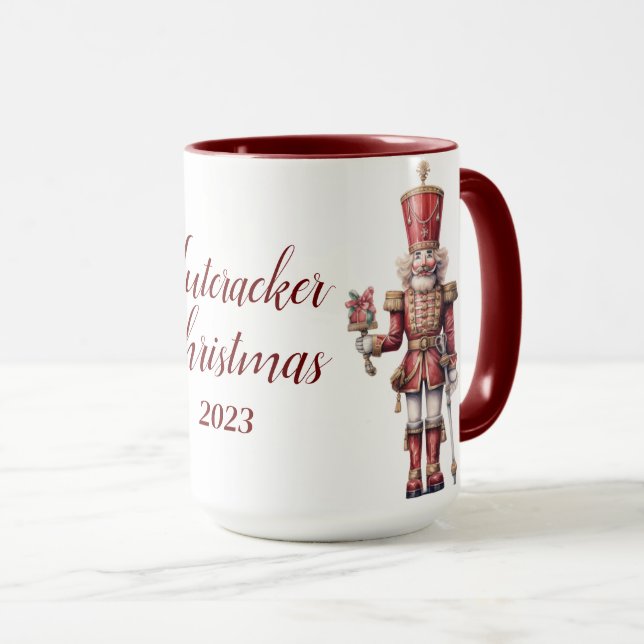 Beautiful Personalised Nutcracker Sublimation Mug (Front Right)