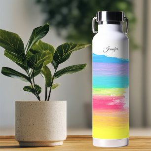 Beautiful Personalised Rainbow Water Bottle