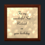 Beautiful Personalised Son Birthday Gift Box<br><div class="desc">Gorgeous Personalised Gift Box ' For my wonderful Son on his Birthday'</div>