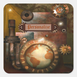 Beautiful Personalised Steampunk Stickers
