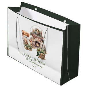 Beautiful Personalized Christmas atmosphere Large Gift Bag