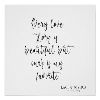 Beautiful Personalized Wedding Tapestry Backdrop  Poster