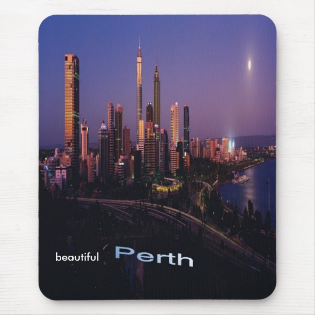 Beautiful Perth, Australia, mousepad. Mouse Pad (Front)