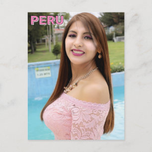 Beautiful Peruvian Model Postcard