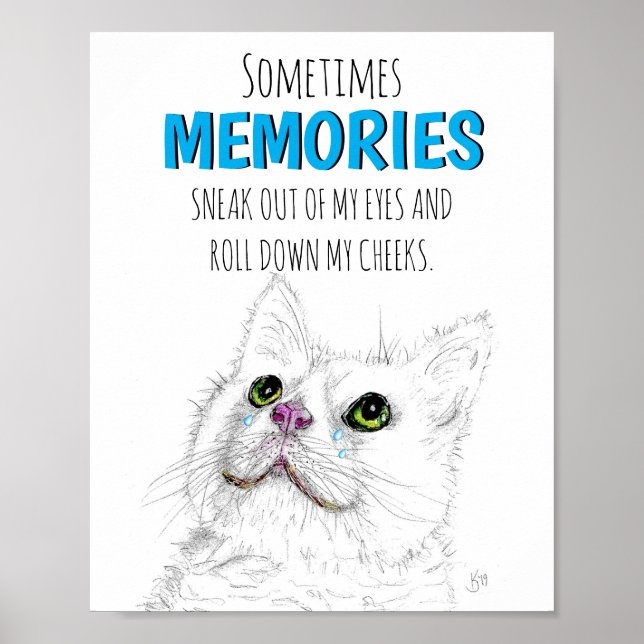 Beautiful Pet Memorial Words of Loss Poster (Front)