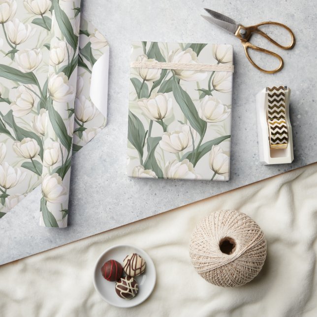 Beautiful Petals Tulip Wrapping Paper (Crafts)