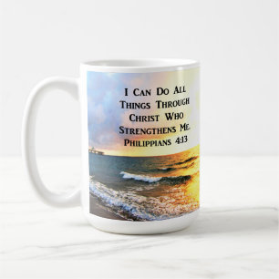 BEAUTIFUL PHILIPPIANS 4:13 SCRIPTURE PHOTO COFFEE MUG