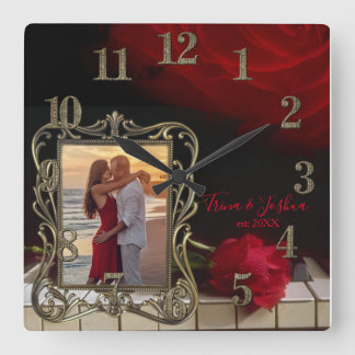 Beautiful Photo Clock on Piano Keys