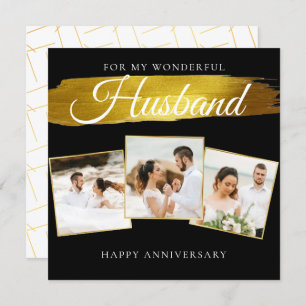 Beautiful Photo Husband Wedding Anniversary Card