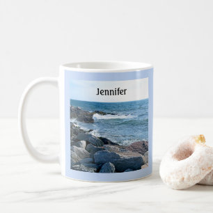 Beautiful Photo of Atlantic Ocean Blue Name Coffee Mug