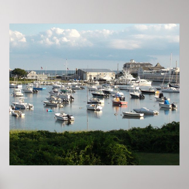 Beautiful Photo of Boats at Dock in Cape Cod, Ma Poster (Front)