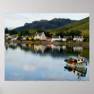 Beautiful photo of small village of Dornie with Poster