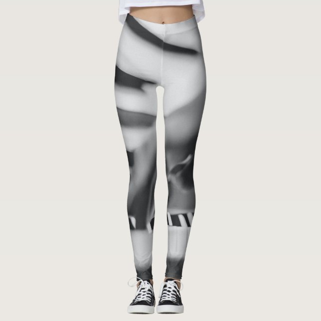 Beautiful Piano Artwork Leggings (Front)