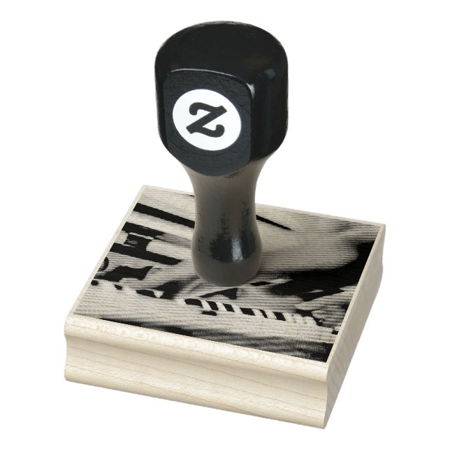 Beautiful Piano Artwork Rubber Stamp (Stamp)