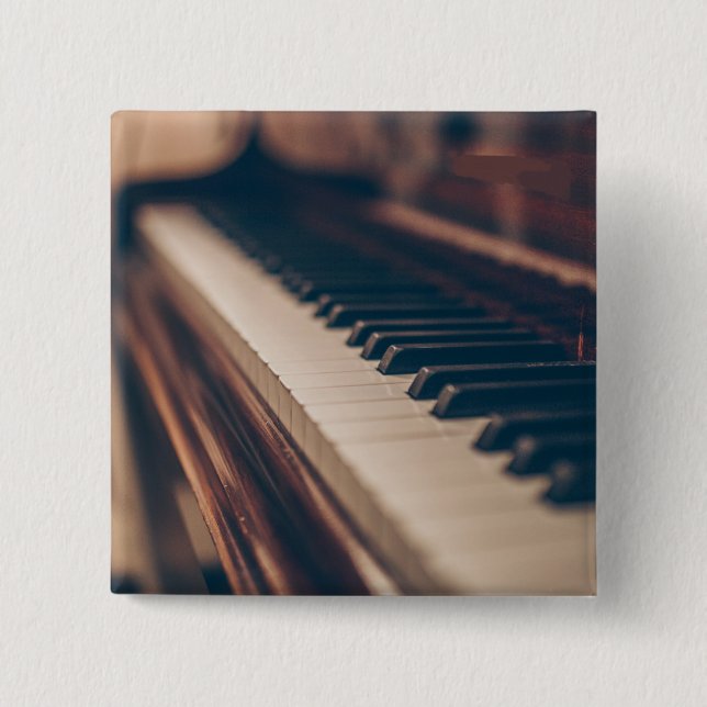 Beautiful Piano Design 15 Cm Square Badge (Front)