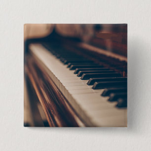 Beautiful Piano Design 15 Cm Square Badge