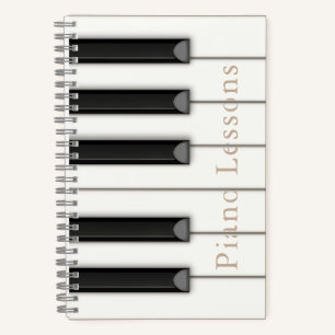 Beautiful Piano Keys Personalised 5.5x8.5 Notebook