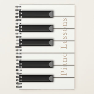 Beautiful Piano Keys Personalised 5.5x8.5 Planner