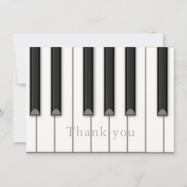 Beautiful Piano Keys Personalised Large Music Card (Front)