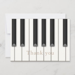 Beautiful Piano Keys Personalised Large Music Card