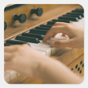 Beautiful Piano Square Sticker