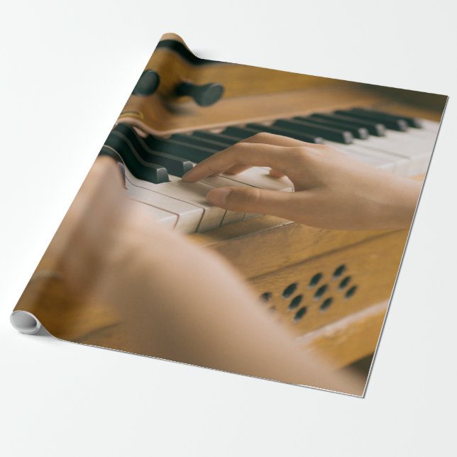 Beautiful Piano Wrapping Paper (Unrolled)