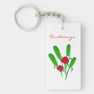 Beautiful Pickle Bouquet with Roses Thunder_Cove Key Ring