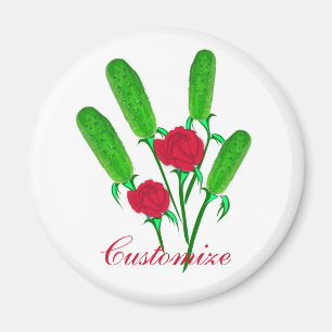 Beautiful Pickle Bouquet with Roses Thunder_Cove Magnet