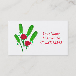 Beautiful Pickle Bouquet with RosesThunder_Cove Business Card