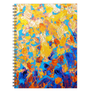 Beautiful pictorial handmade gouache dab etude ske notebook