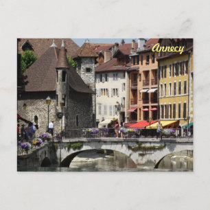 Beautiful Picturesque Historic Annecy, France Postcard