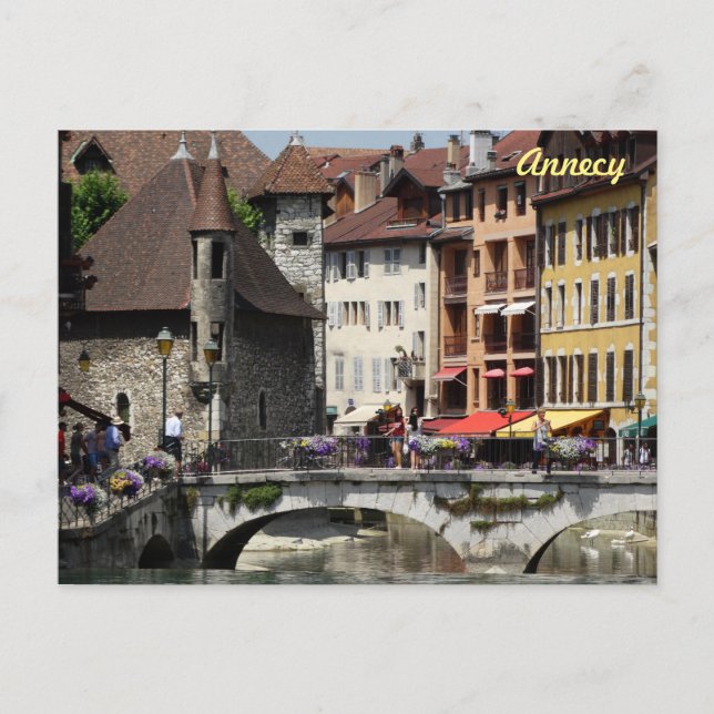 Beautiful Picturesque Historic Annecy, France Postcard (Front)