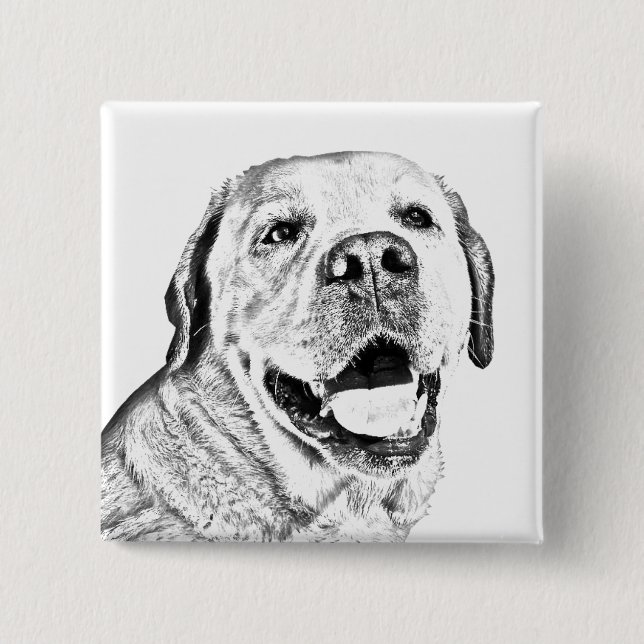 Beautiful Pin Button - Labrador Retriever (Front)
